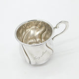 Victorian German .800 Grade Silver 'Lucy Ann' Christening Cup Art Nouveau c1900
