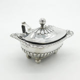 Georgian Sterling Silver Large Gadrooned Mustard Pot 1814 London Antique