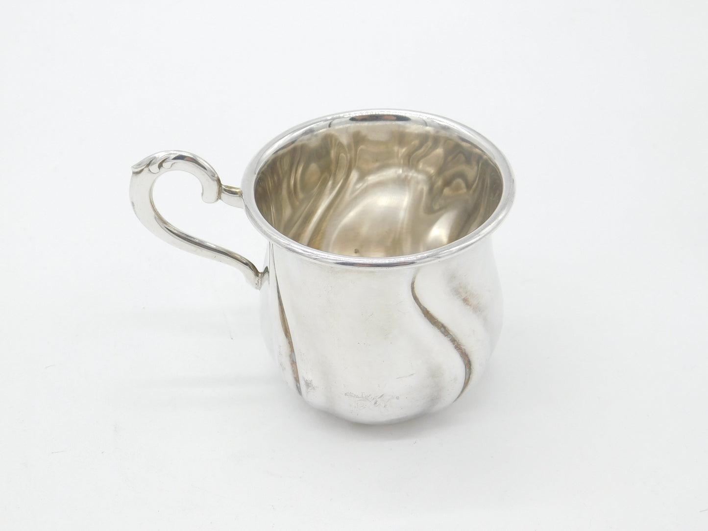 Victorian German .800 Grade Silver 'Lucy Ann' Christening Cup Art Nouveau c1900