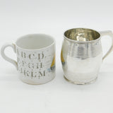 William IV Sterling Silver Barrel Form Christening Mug Antique 1834 London