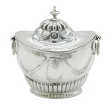 Victorian Sterling Silver Floral Embossed Tea Caddy Antique 1902 Birmingham