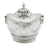 Victorian Sterling Silver Floral Chest Form Tea Caddy Antique 1892 Sheffield