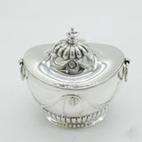 Victorian Sterling Silver Floral Chest Form Tea Caddy Antique 1892 Sheffield