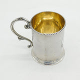 Victorian Sterling Silver 'Token of Regard' Christening Mug Antique Birmingham
