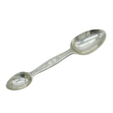 Victorian Sterling Silver Floral Pattern Double-Ended Medicine Spoon Antique 1862 London