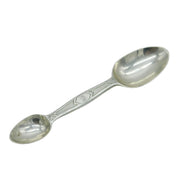 Victorian Sterling Silver Floral Pattern Double-Ended Medicine Spoon Antique 1862 London
