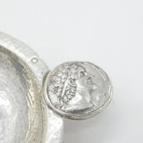 Pair of Sterling Silver Sutton Hoo Celebration Planished Coin Dishes 1938 London