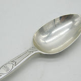 Victorian Sterling Silver Floral Pattern Double-Ended Medicine Spoon Antique 1862 London