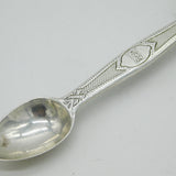 Victorian Sterling Silver Floral Pattern Double-Ended Medicine Spoon Antique 1862 London