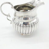 Victorian Sterling Silver Fluted Cream Jug Antique 1892 Birmingham Nathan Hayes