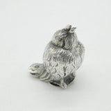 French 19th Century Cast .950 Standard Silver Novelty Bird Pepper Shaker Antique