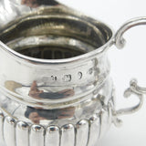 Victorian Sterling Silver Fluted Cream Jug Antique 1892 Birmingham Nathan Hayes