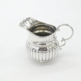 Victorian Sterling Silver Fluted Cream Jug Antique 1892 Birmingham Nathan Hayes