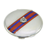 WWII Sterling Silver & Enamel Royal Artillery Makeup Compact Antique Birmingham