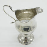 George III Sterling Silver Pedestal Cream Jug Antique 1785 London