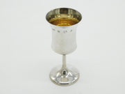Sterling Silver Wine Cup or Goblet Curved Pattern 1975 Birmingham Vintage