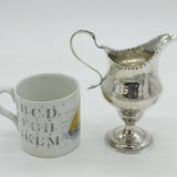 George III Sterling Silver Pedestal Cream Jug Antique 1785 London