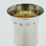 Sterling Silver Wine Cup or Goblet Curved Pattern 1975 Birmingham Vintage