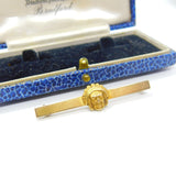 14ct Yellow Gold Native American Chief Bar Brooch Vintage c1960
