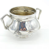 Art Nouveau German .800 Silver Floral Sugar Bowl Koch & Bergfeld c1890 Bremen