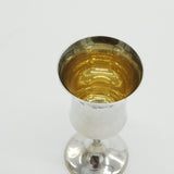 Sterling Silver Wine Cup or Goblet Curved Pattern 1975 Birmingham Vintage