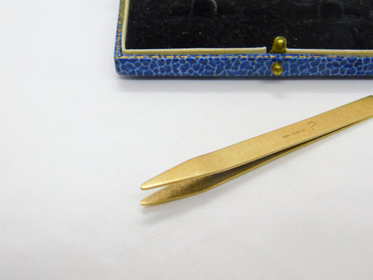 Pair of 9ct Yellow Gold Vanity Tongs or Pincers Vintage 1982 London