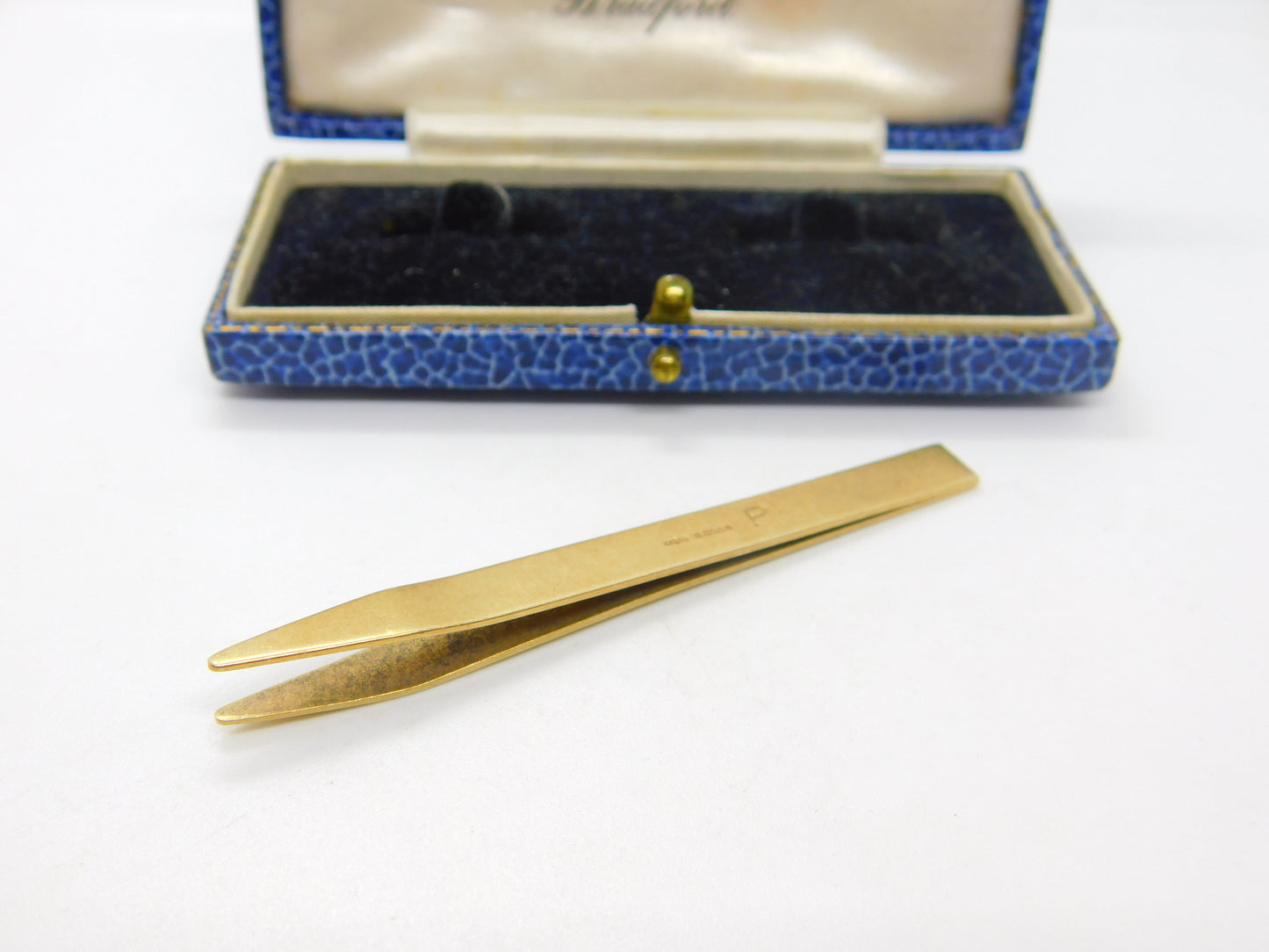 Pair of 9ct Yellow Gold Vanity Tongs or Pincers Vintage 1982 London