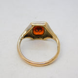 19th Century Yellow Metal Austro-Hungarian, Garnet, Seed Pearl Dress Ring c1860