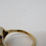 19th Century Yellow Metal Austro-Hungarian, Garnet, Seed Pearl Dress Ring c1860