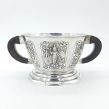 Indian Style Sterling Silver Wooden Handled Centrepiece Bowl Vintage 1977 London