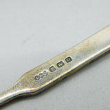 Boxed Liberty & Co. Sterling Silver Peacock Feather Enamel Arts & Crafts Teaspoons Antique 1928