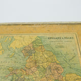 Handmade Victorian Wooden Puzzle Administrative Counties of England & Wales c1850 Antique