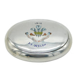 WW1 Sterling Silver & Enamel 15th Battalion Royal Welsh Fusiliers Snuff Box 1915 Mappin & Webb