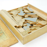 Handmade Victorian Wooden Puzzle Administrative Counties of England & Wales c1850 Antique