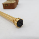 Victorian 9ct Gold Cased R Initial Intaglio Propelling Pencil c1880 Antique