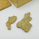 Handmade Victorian Wooden Puzzle Administrative Counties of England & Wales c1850 Antique