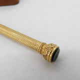 Victorian 9ct Gold Cased R Initial Intaglio Propelling Pencil c1880 Antique