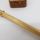 Victorian 9ct Gold Cased R Initial Intaglio Propelling Pencil c1880 Antique