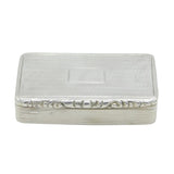 William IV Sterling Silver Floral Snuff Box Antique 1834 London