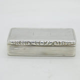 William IV Sterling Silver Floral Snuff Box Antique 1834 London