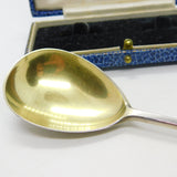 Victorian Sterling Silver Gilt Apostle Terminal Tea Caddy Spoon Antique 1876