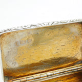 William IV Sterling Silver Floral Snuff Box Antique 1834 London