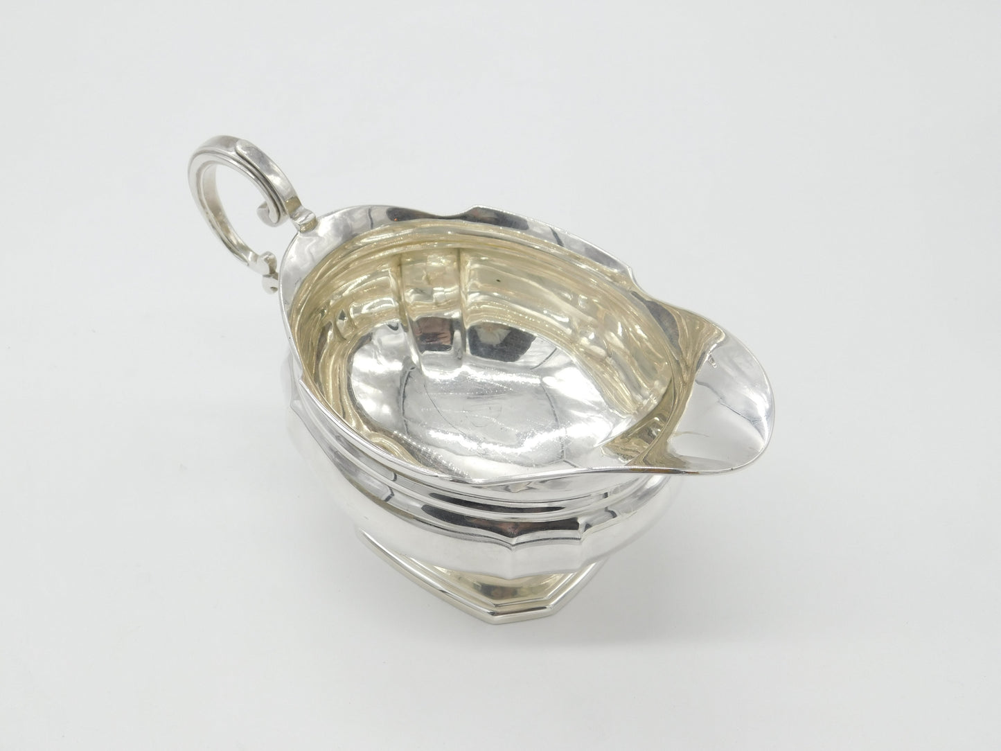 Sterling Silver Scrolled Sauce Boat Antique 1938 Sheffield Roberts & Belk