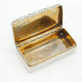 William IV Sterling Silver Floral Snuff Box Antique 1834 London