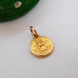 9ct Yellow Gold St Christopher Travel Charm Pendant Vintage 1972 Georg Jensen