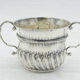 Queen Anne Britannia Standard Silver Crested Porringer Antique 1704 London