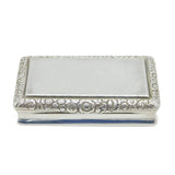 George IV Sterling Silver Floral Pattern Snuff Box Antique 1822 Birmingham