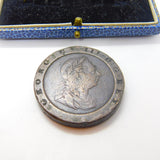 King George III 'Cartwheel' Twopence Coin Antique 1797 Fair Condition