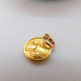 9ct Yellow Gold St Christopher Travel Charm Pendant Vintage 1972 Georg Jensen