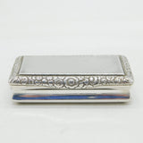 George IV Sterling Silver Floral Pattern Snuff Box Antique 1822 Birmingham